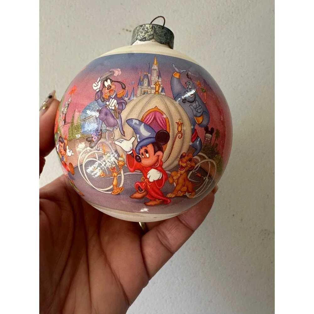 VTG Walt Disney World 25th Anniversary Remember the Magic Glass Ball Ornament